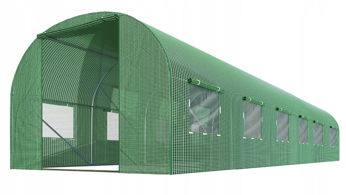 Садовая теплица с окнами Plonos 18m2 Зеленая = 300х600х200 см (4976)
