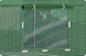 Садова теплиця з вікнами Plonos 7m2 Зелена = 200х350х200 см (4914-A)