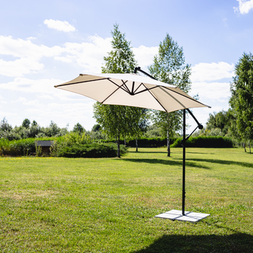 Складна садова парасолька з боковим подовжувачем LEOBRO Бежевий