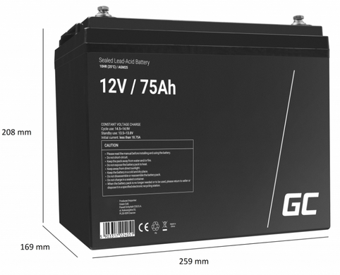 Аккумулятор Green Cell AGM VRLA 75Ah 12V (AGM25)