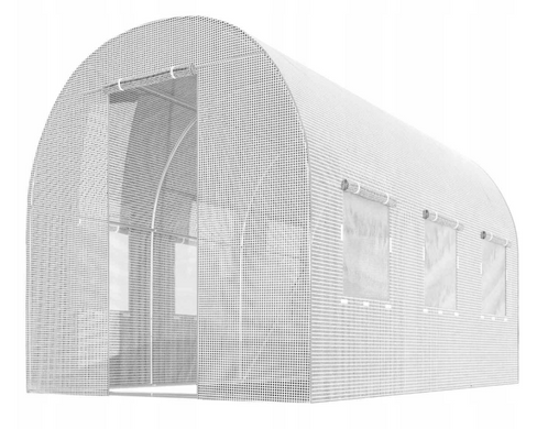 Садовая теплица с окнами Plonos 6m2 Белая = 300х200х200 см (4970-A)