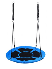 Дитяча підвісна гойдалка гніздо FUNFIT 95см (Синьо-чорна)