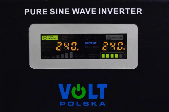 Гібридний ДБЖ/інвертор Volt Polska SINUS PRO 500 W 12/230V 300/500W (3SP095012W)