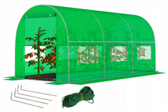 Садовая теплица с окнами FunFit Garden 10m2 = 400*250*200 (Зеленая)