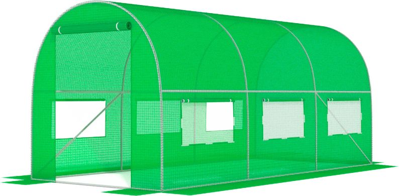 Садовая теплица с окнами FunFit Garden 10m2 = 400*250*200 (Зеленая)