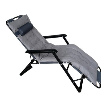Розкладне крісло ліжко з подушкою LEOBRO Темно-сіре