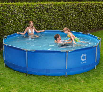 Круглый каркасный бассейн развлечение для детей Avenli 420 x 84 см 18в1 + Насос - фильтр