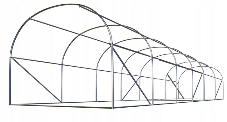 Садовая теплица с окнами Plonos 18m2 Белая = 300х600х200 см (4977)